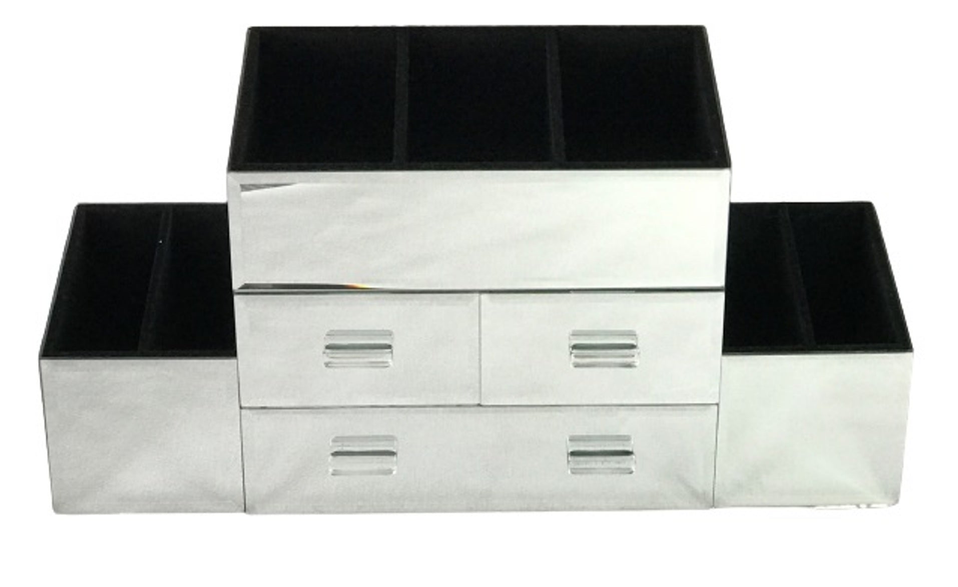 Mirrored Jewelry Organizer with 3 drawers and 7 compartments