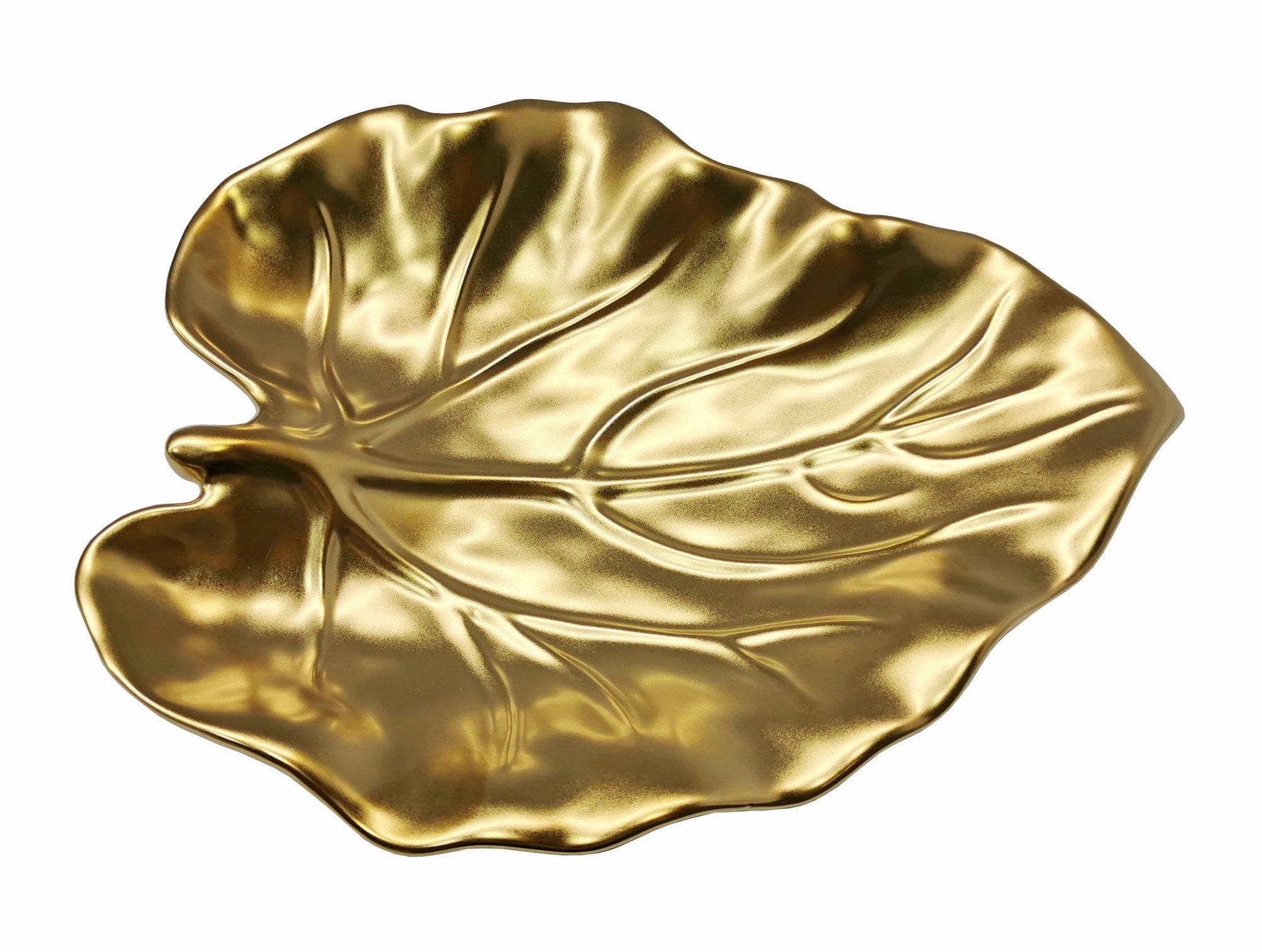 Botanic Collection Titanium Porcelain   Leaf plate 9"