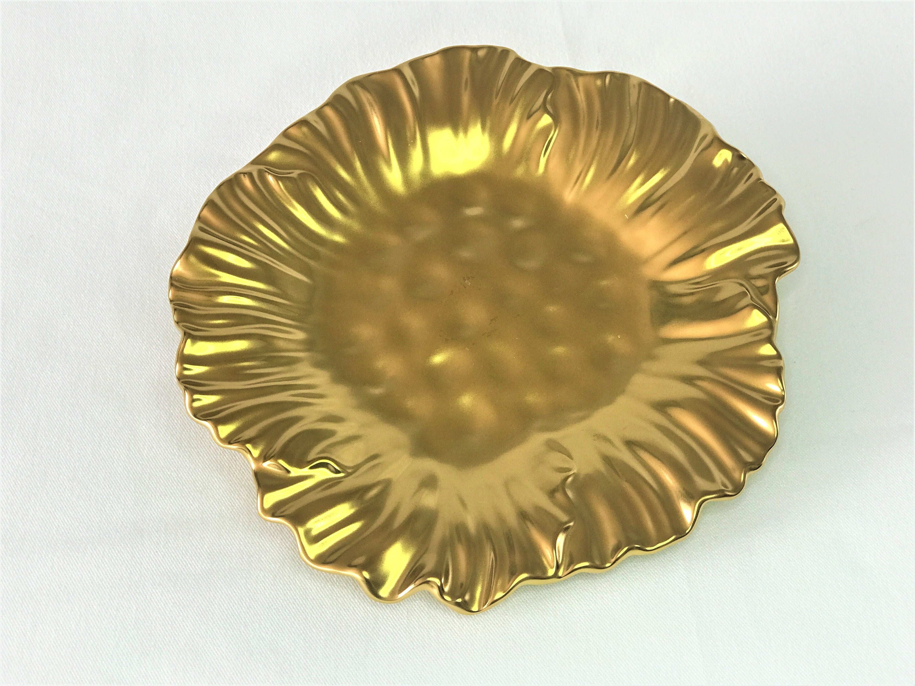 Botanic Collection Titanium Porcelain Sunflower plate 10.25"