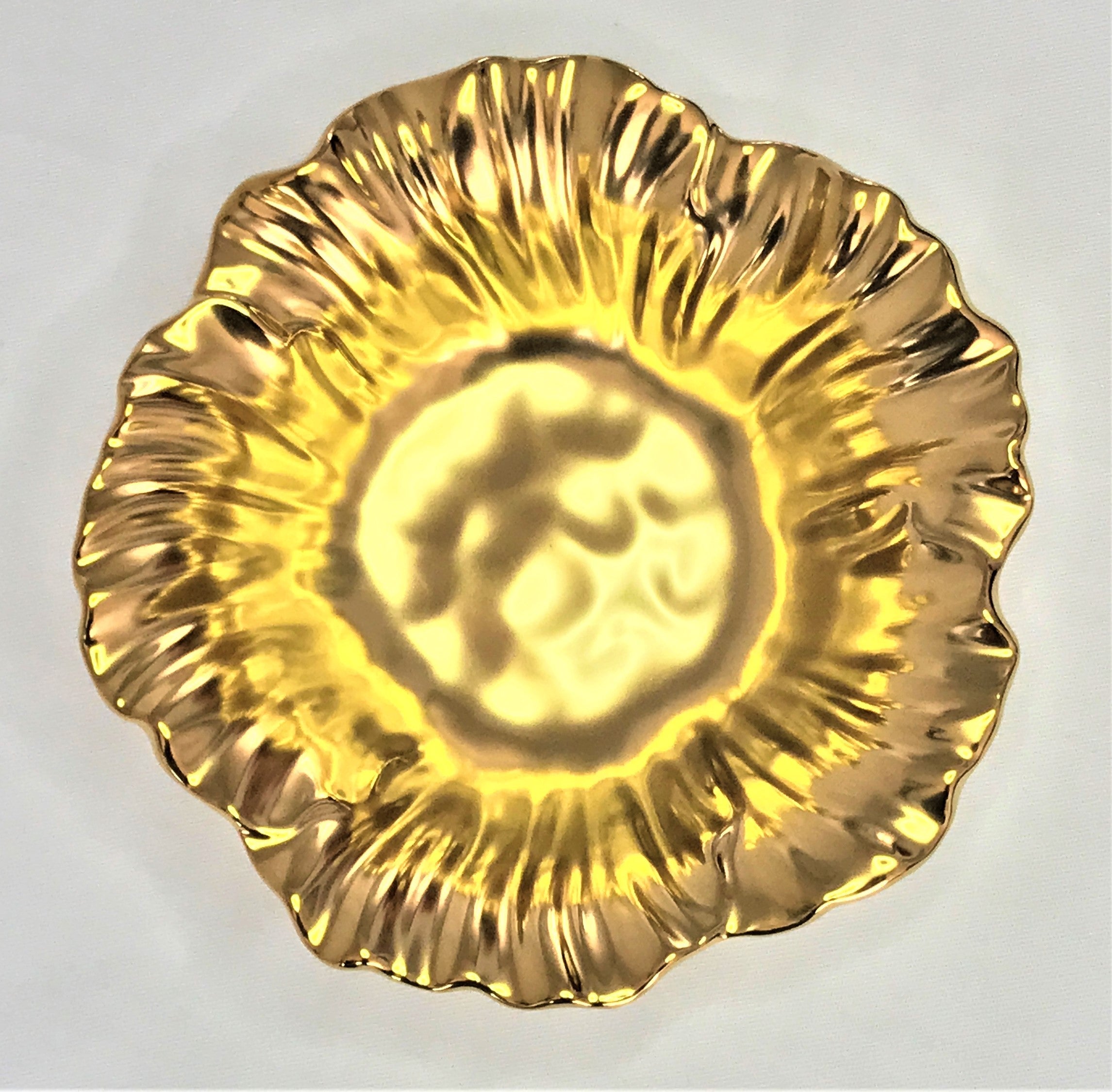 Botanic Collection Titanium Porcelain Sunflower bowl 11.5"