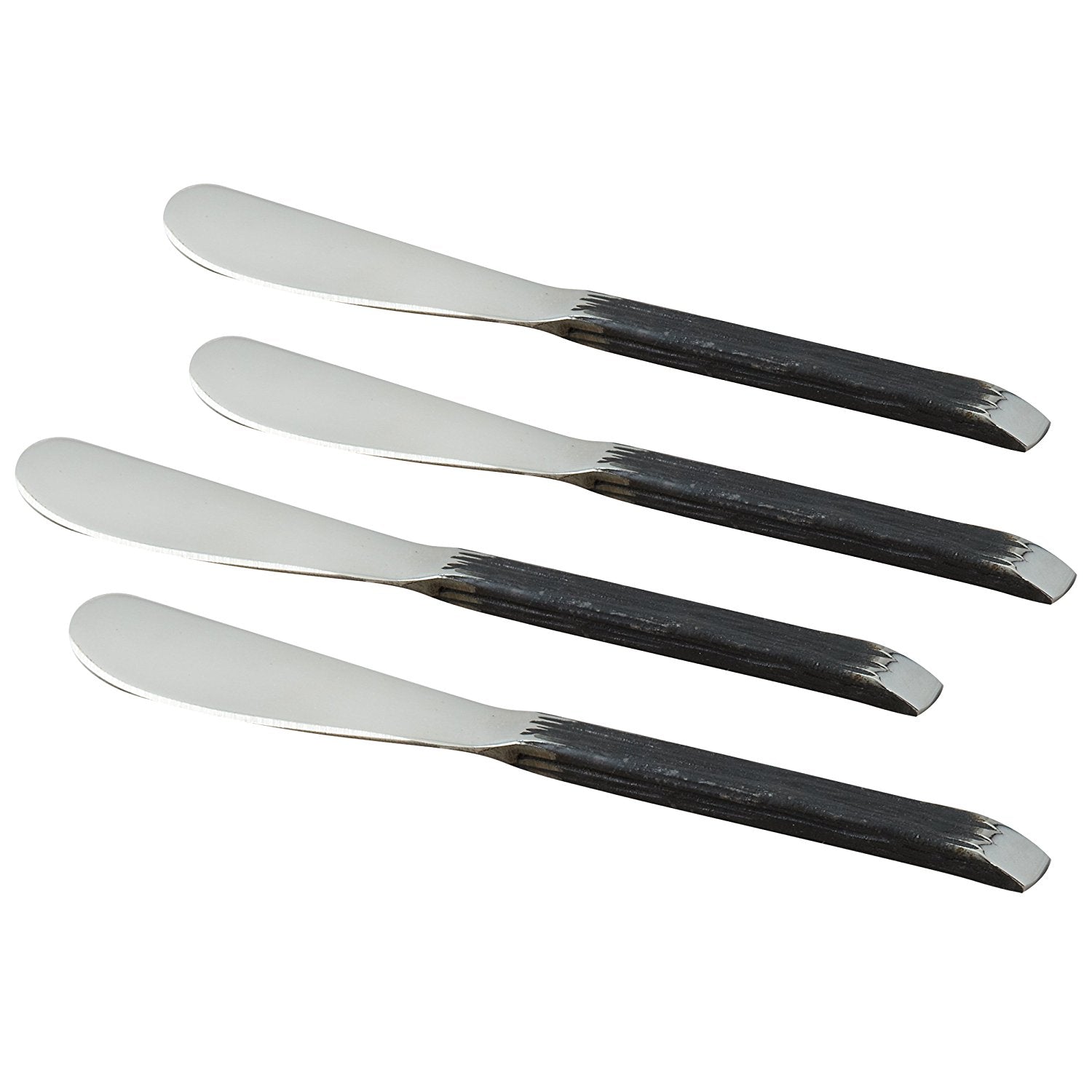 Gibraltar 4-pc Pate Knives Set (2 Tone Black Matte & Stainless Steel)