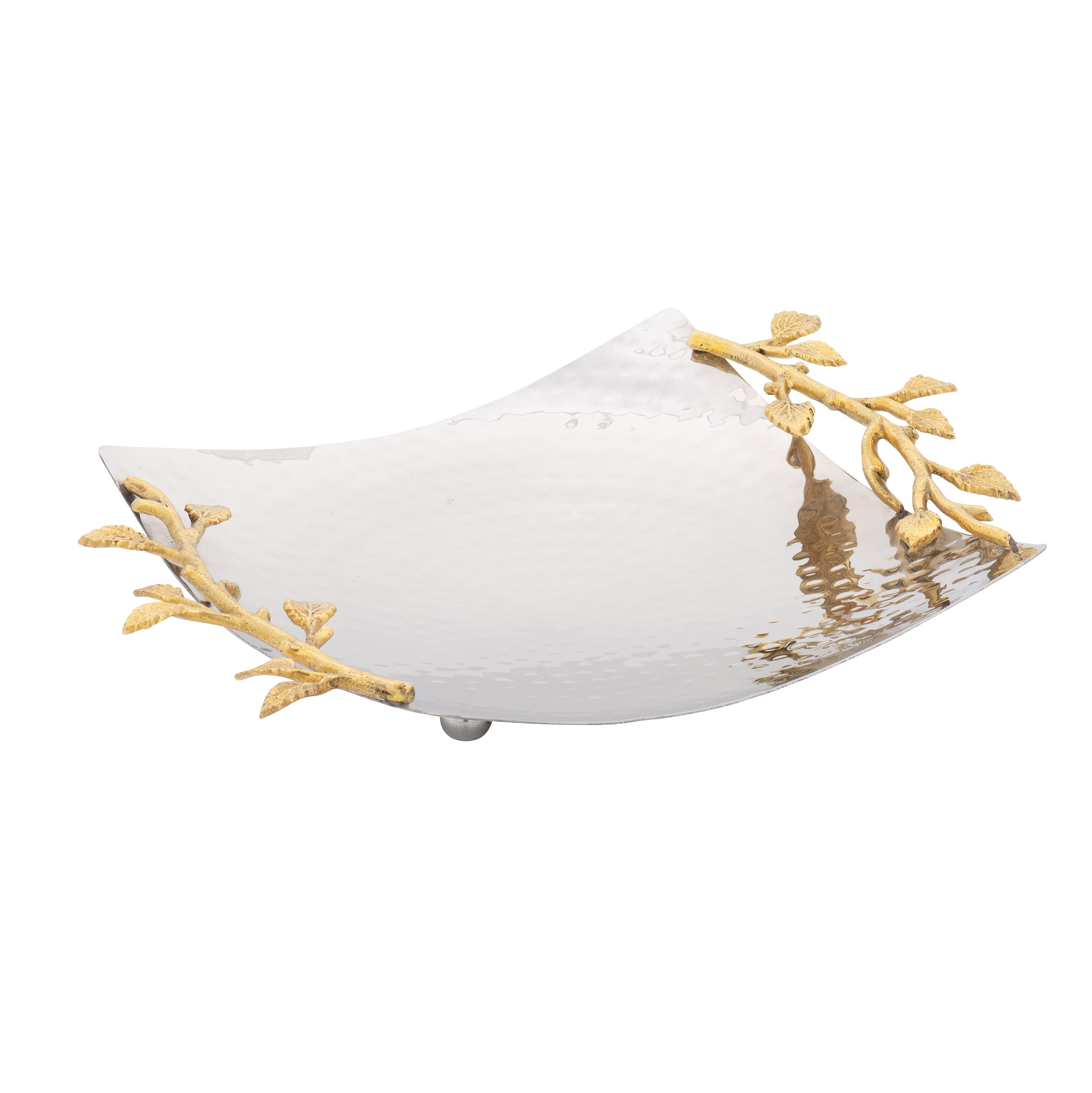 Gilt leaf square tray