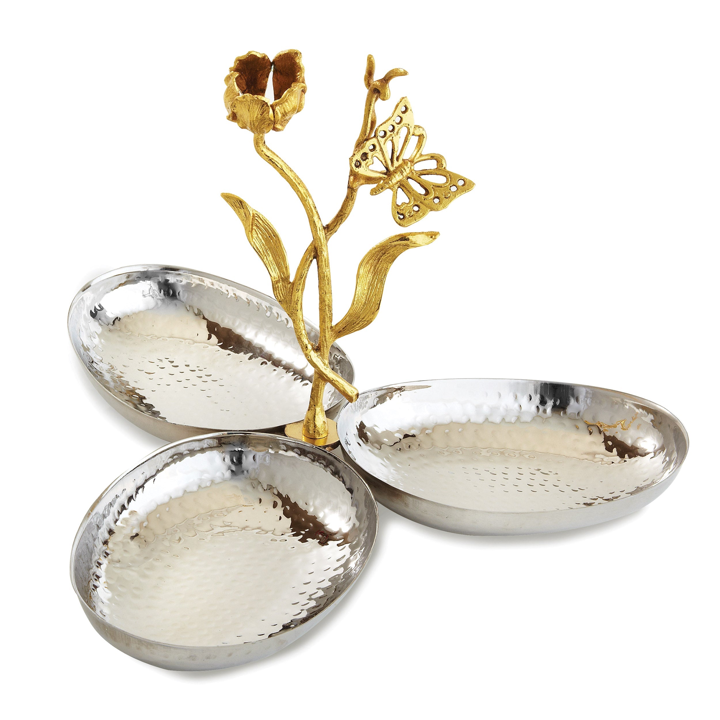 Gold Butterfly triple nut tray