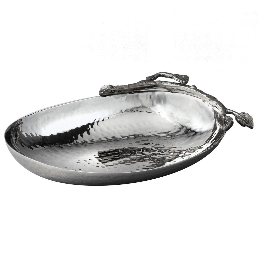 Sparkle Silver leaf nut dish