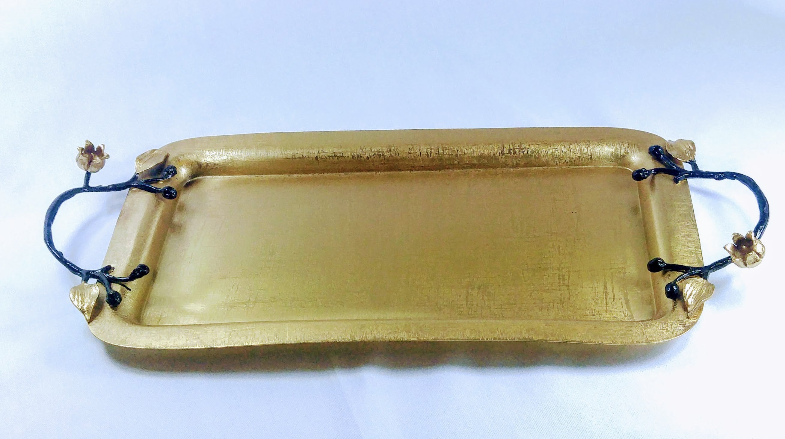 Eleanor rectangular tray - Satin Gold