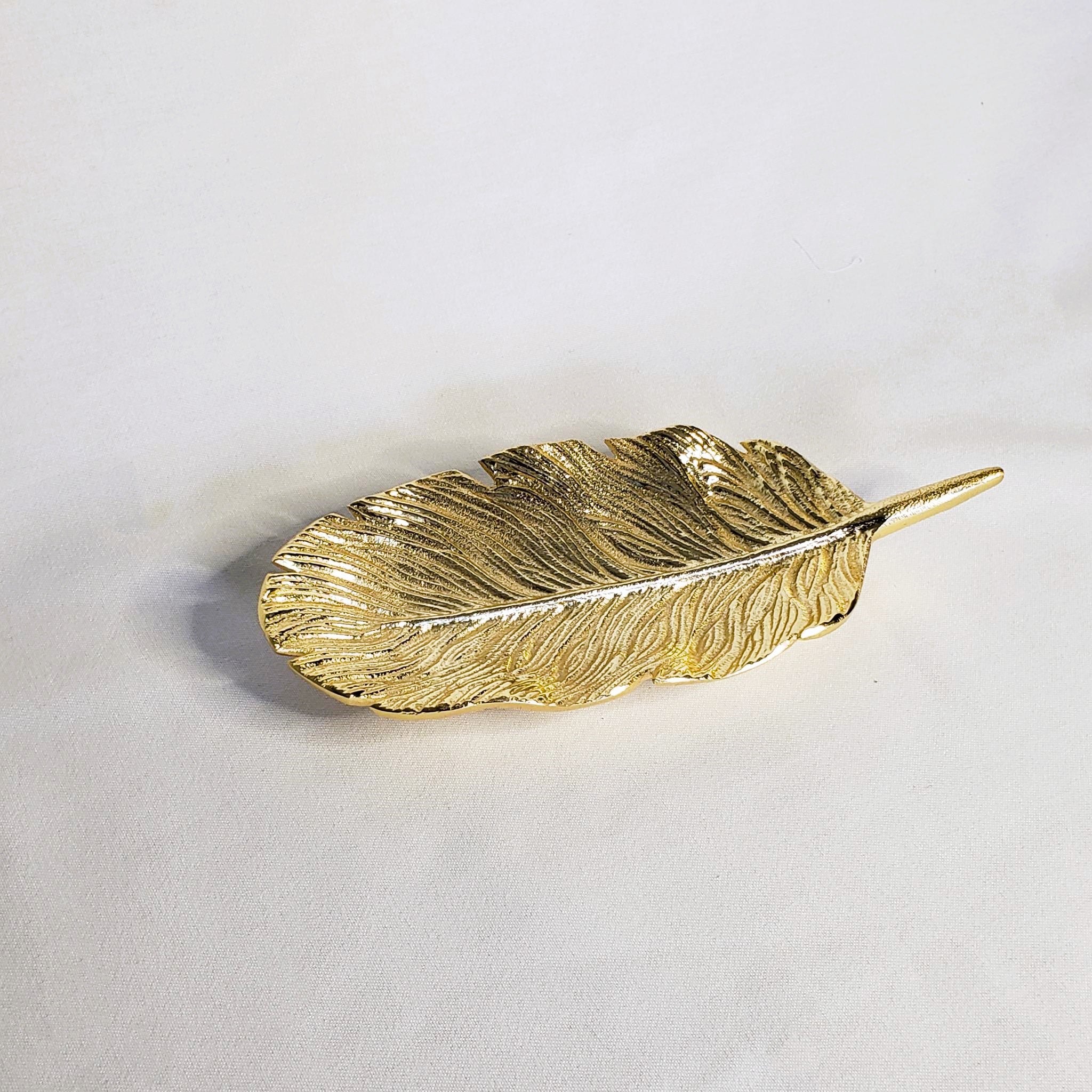 Stainless Steel Gold Leaf dish 14.25 x 7"