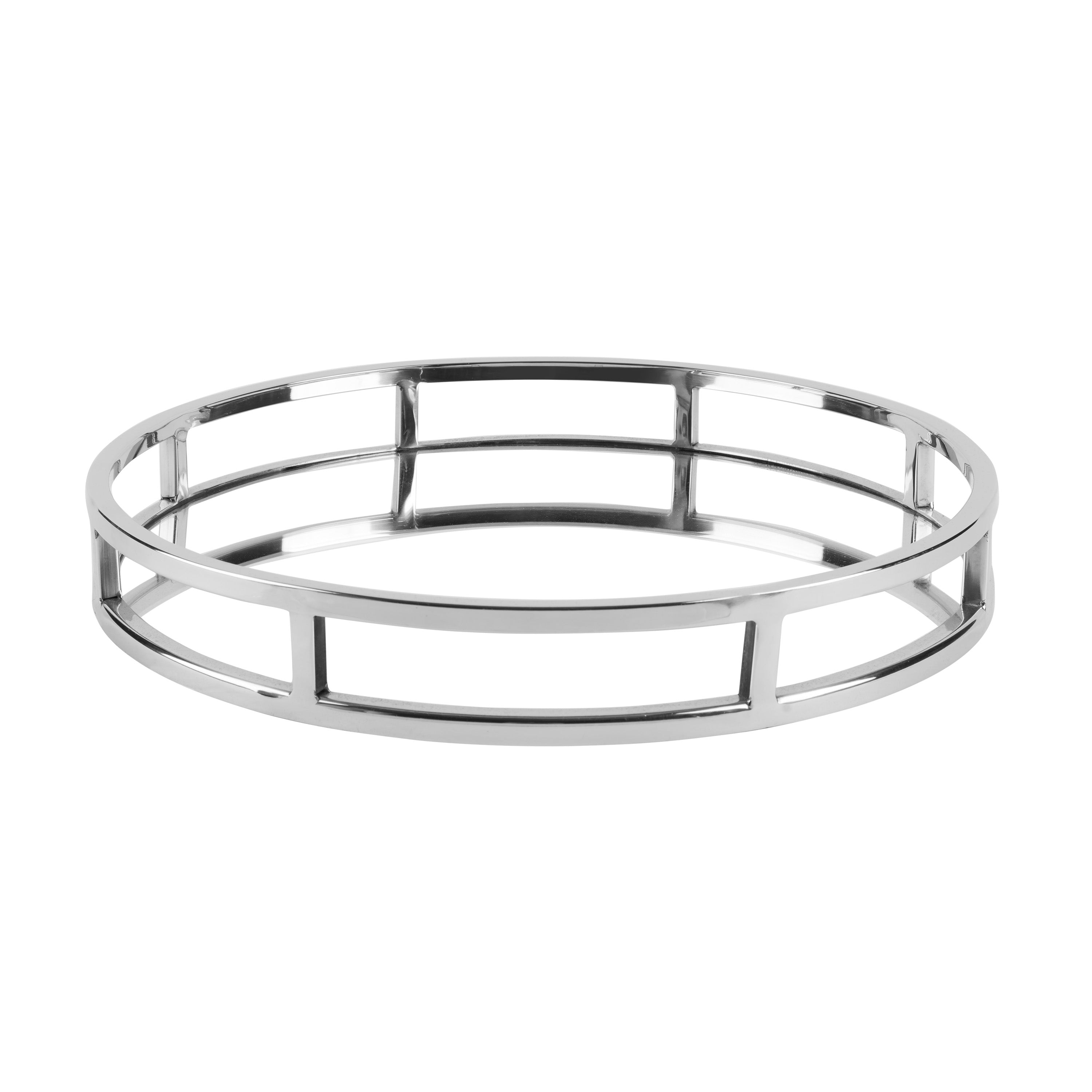 Round tray with mirror 15" diameter