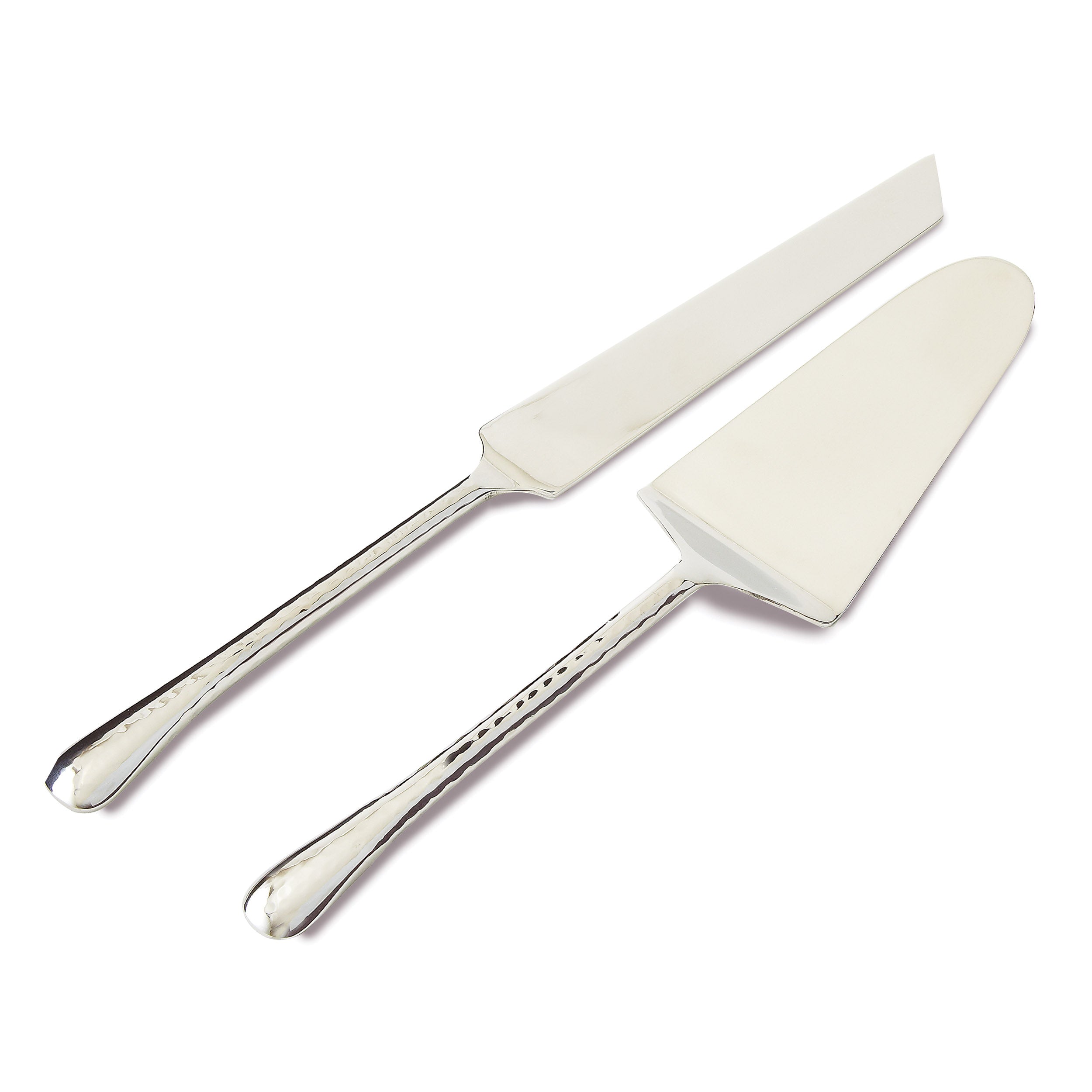 Hammered cake server set