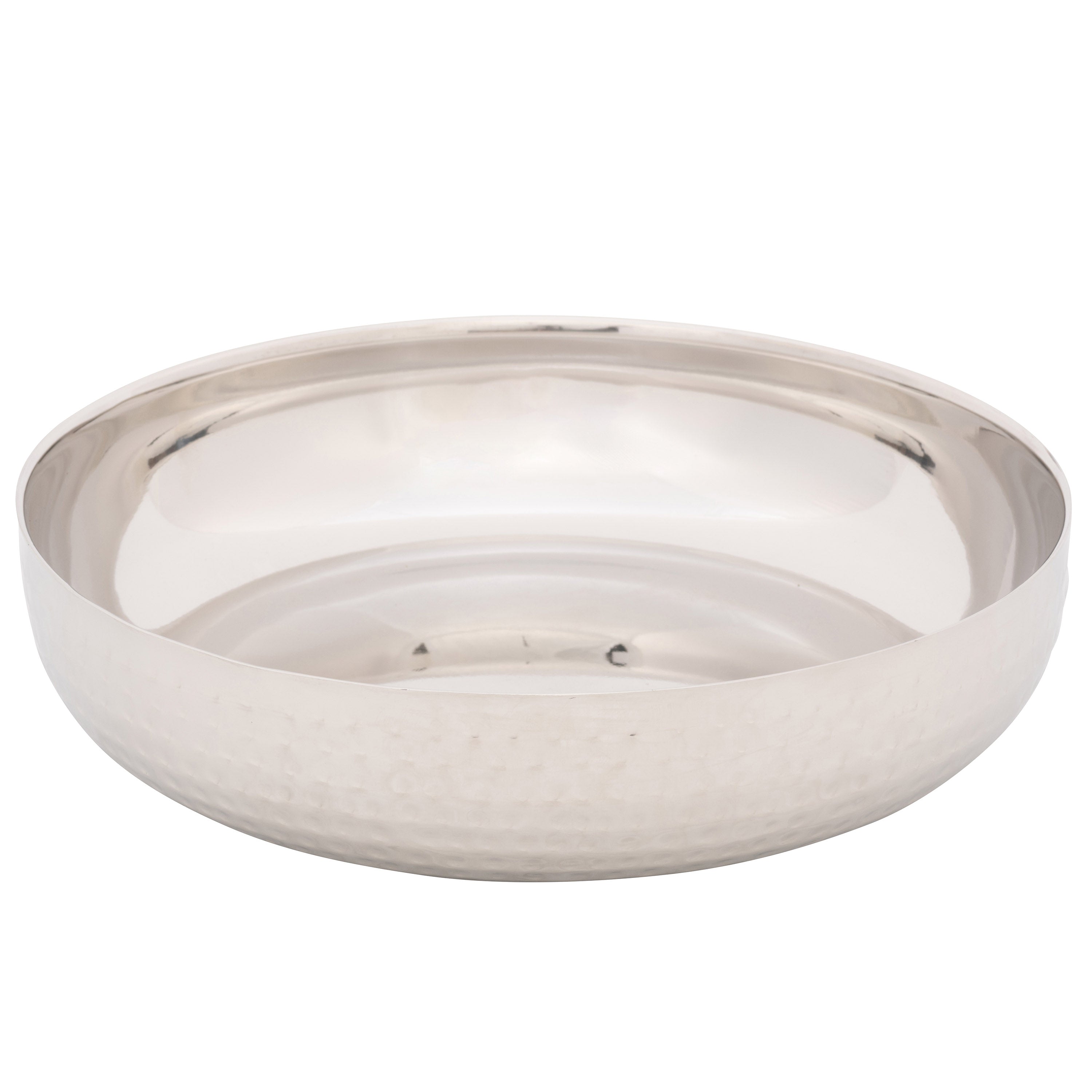 double wall stainless steel Serving Bowl 14.6" Dia, Hammered Finish