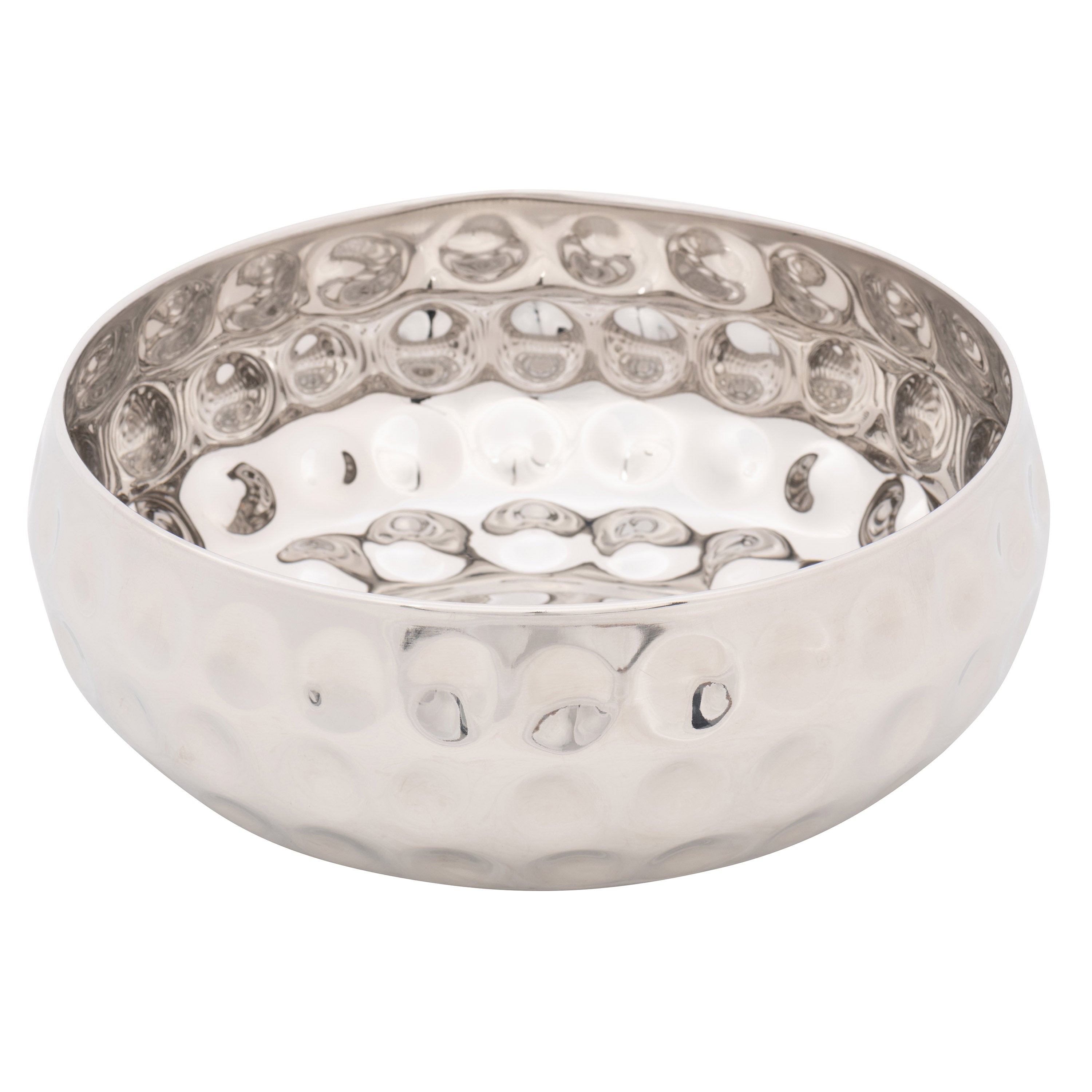 12" Bolt Hammered Stainless Steel Salad Bowl