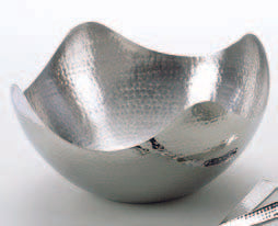 Wave bowl hammered