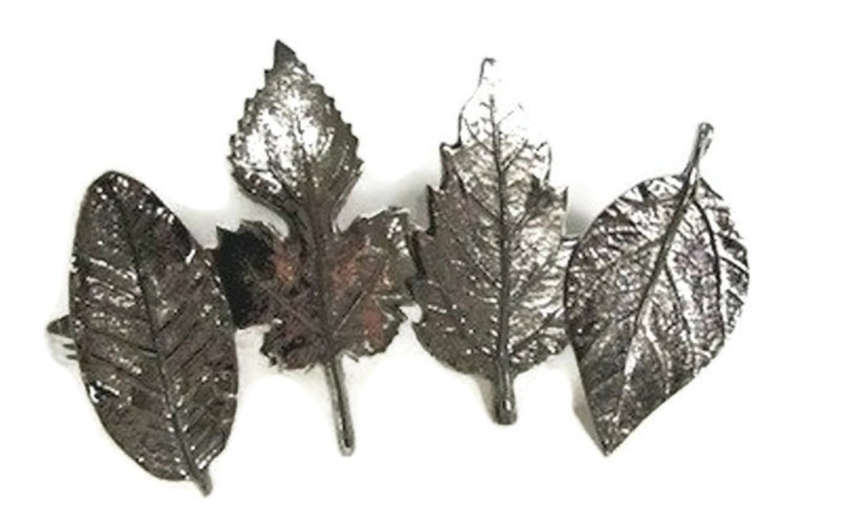 Asst'd Leaf Napkin Rings set of 4