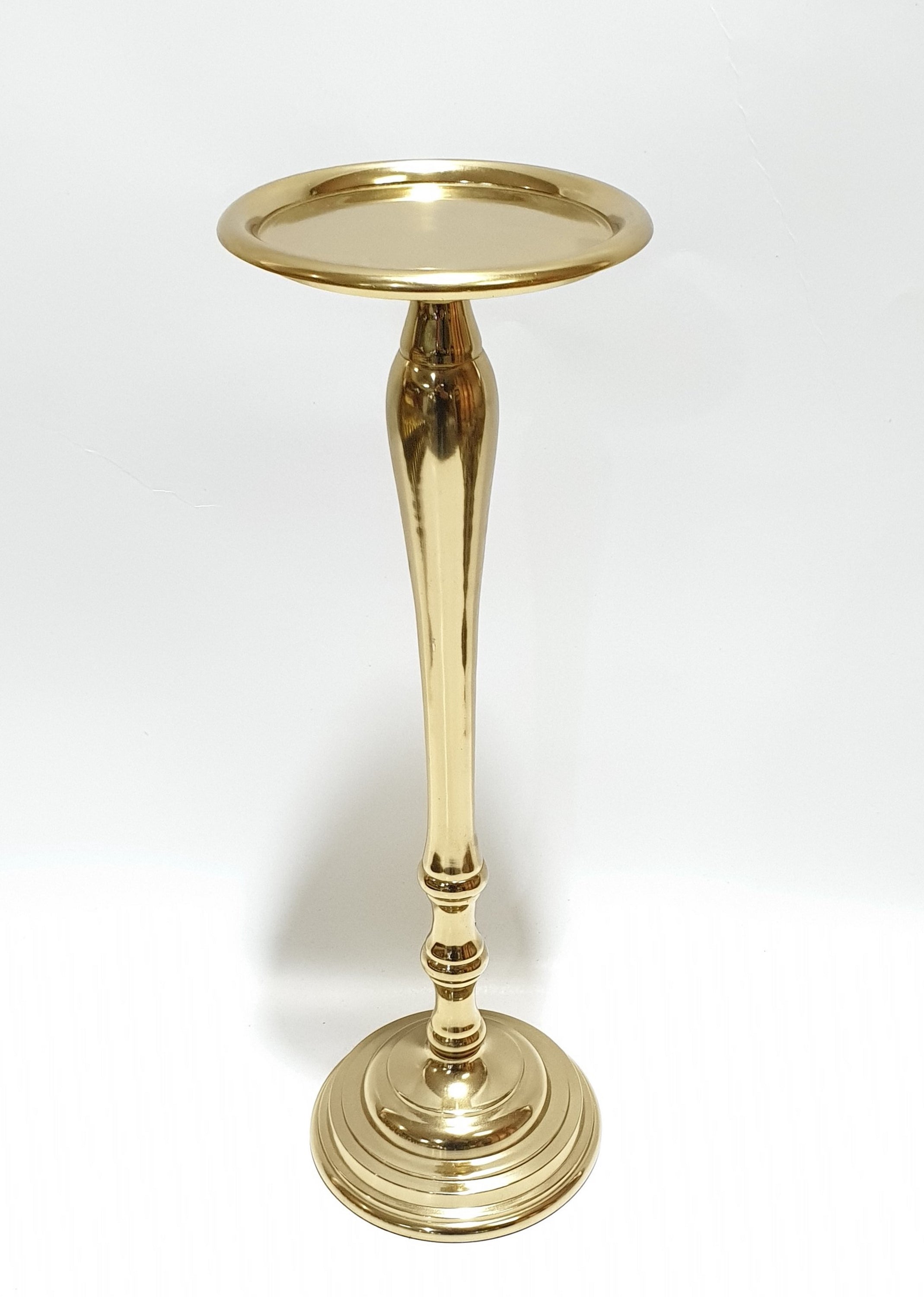 Ant.gold pillar candle h.15"h.