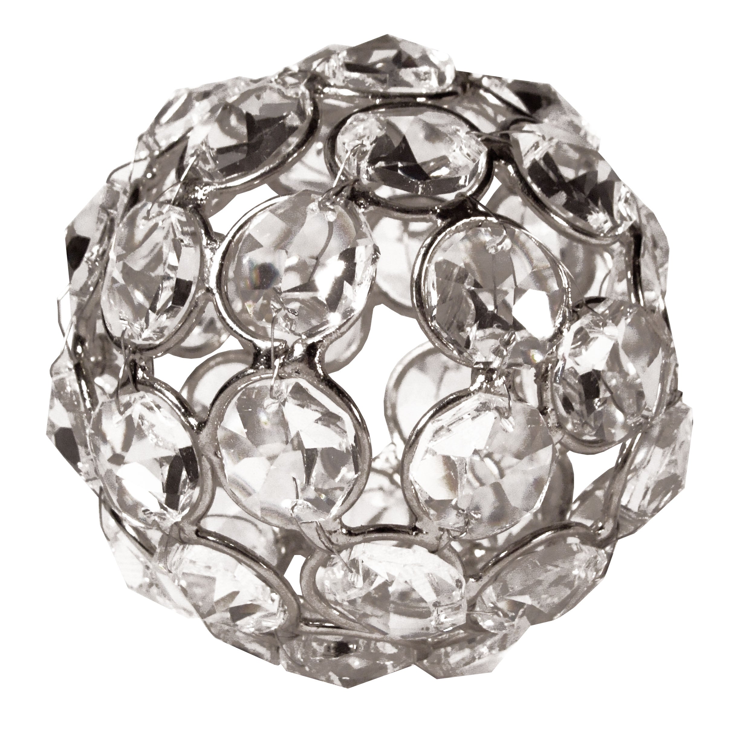 Sparkle Ornament Crystal Beaded Ball 2.5"