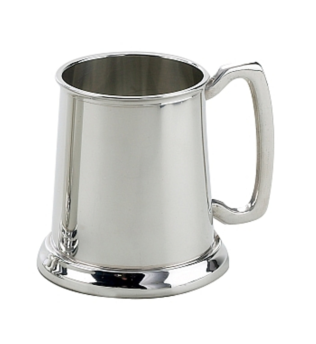 Plain Pewter Plated Tankard - 16 oz.