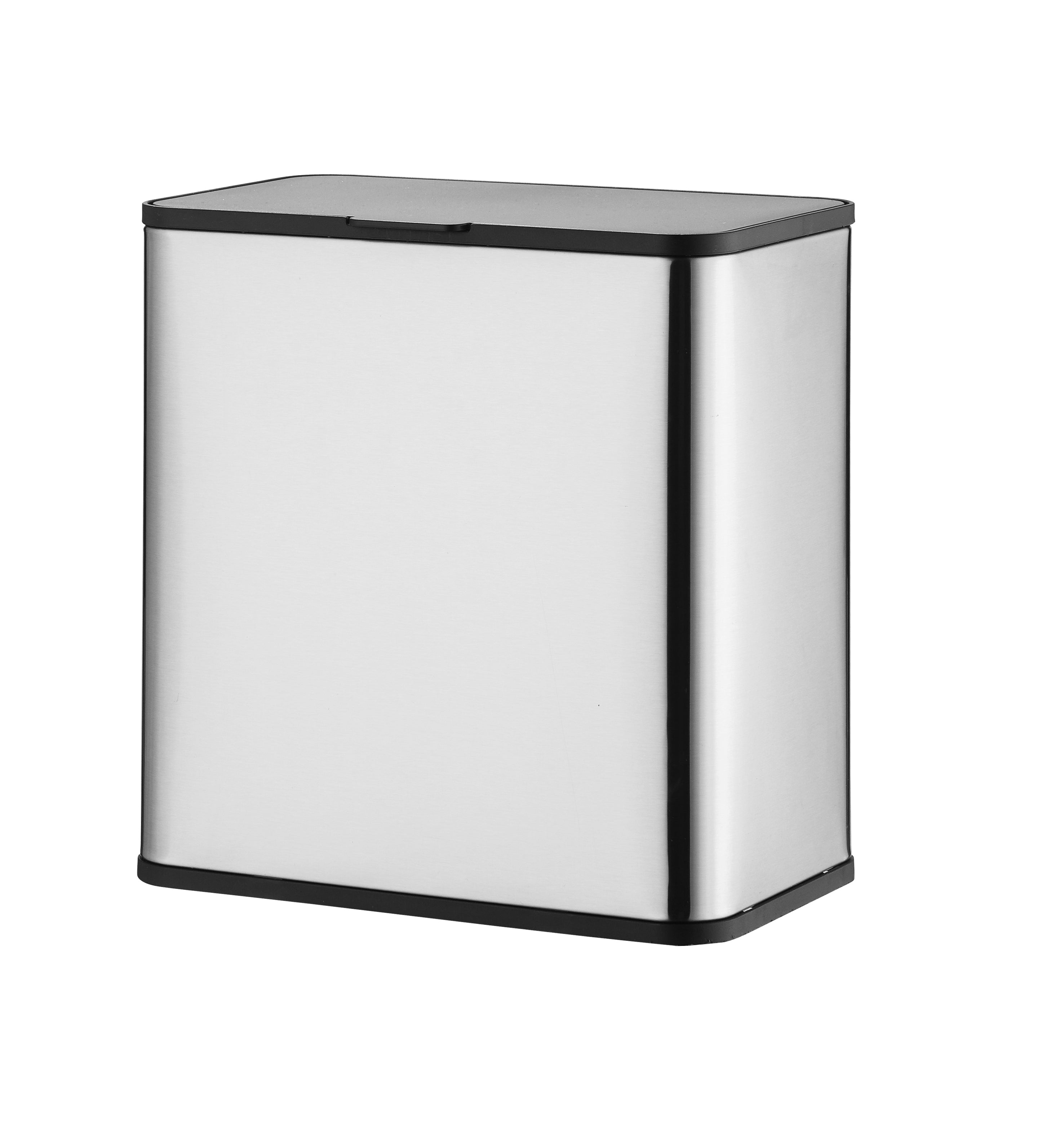 6L Slim Hanging Stainless steel kitchen waste trash can for cabinet door or wall-mounting in satin finish and fingerprint-proof.  Always clean.
