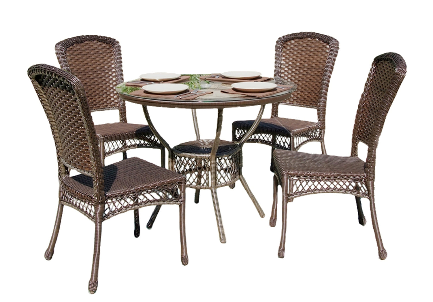5PC Earth Collection Outdoor Garden Patio Dinning Furniture Set