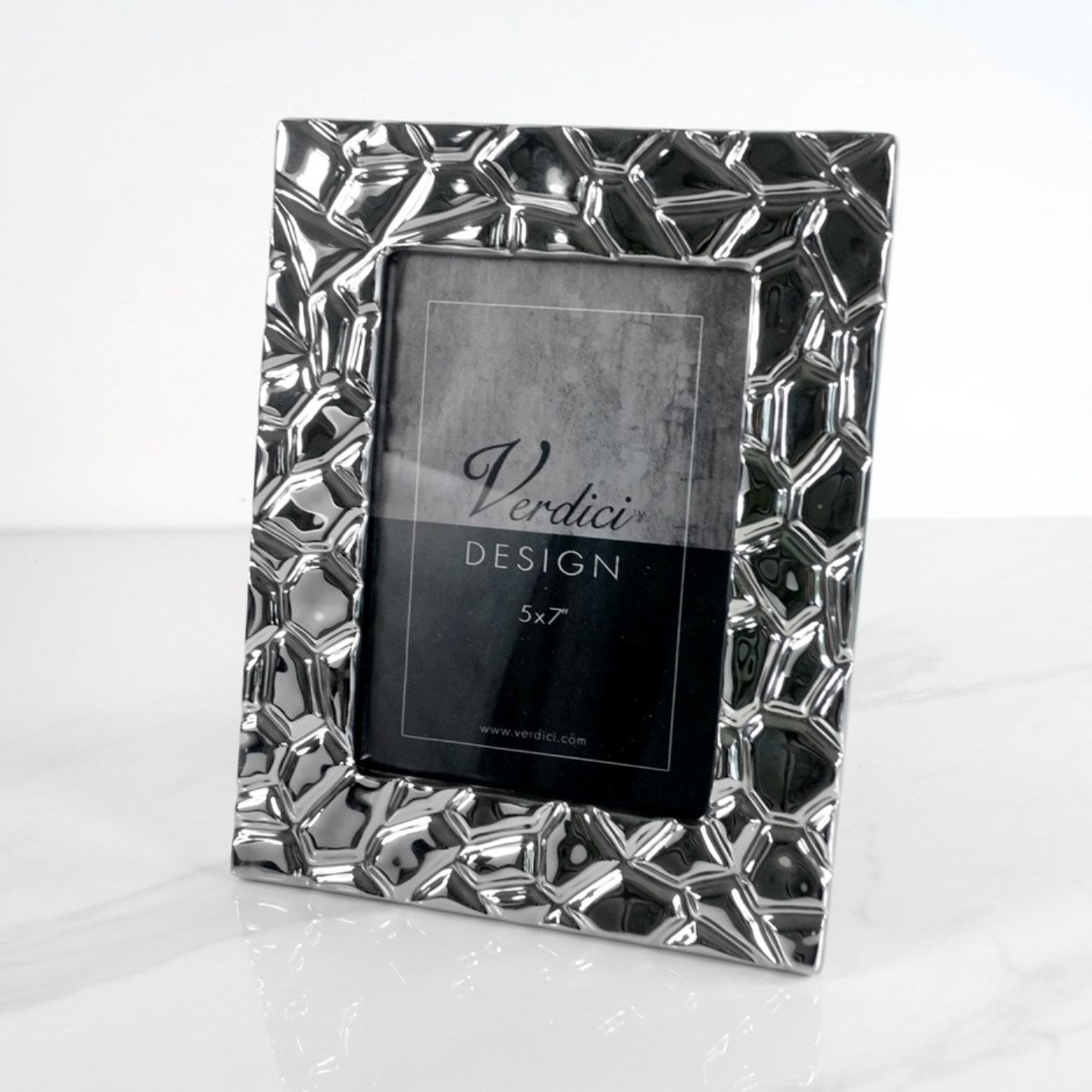 Ceramic Photo Frame Edged Stone 5 x 7"