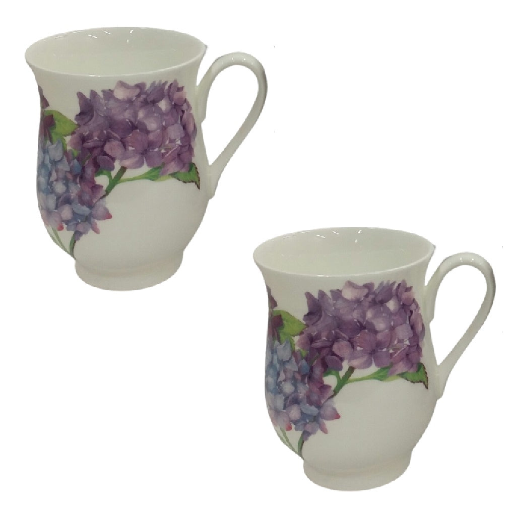 Roy Kirkham Eleanor Mug -Hydrangea Set of 2, Purple color