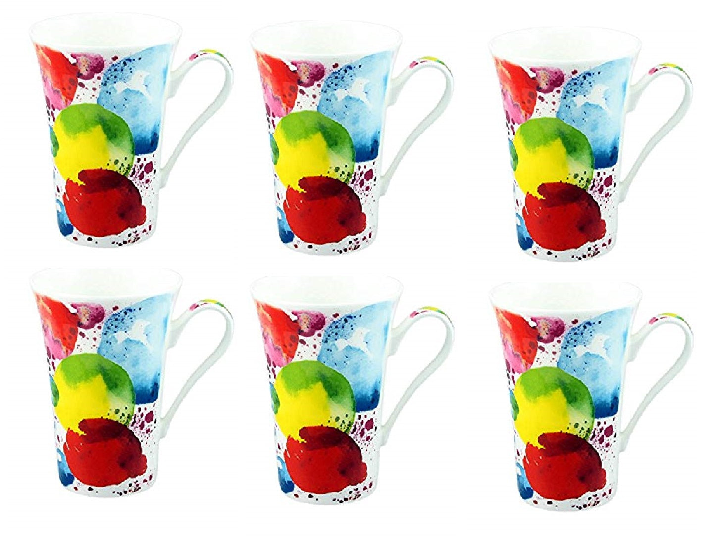 Roy Kirkham Planets Emily Mug, Set of 6, Bone China Ceramic, Made in England