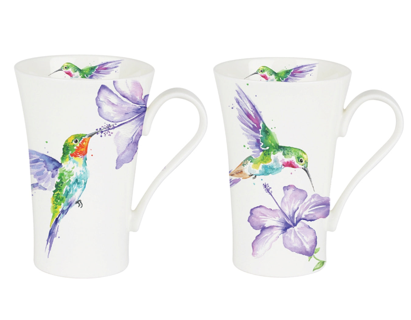 Roy Kirkham LATTE MUG 600ML-HUMMBIRDS  - Set of 6, Bone China Made in England