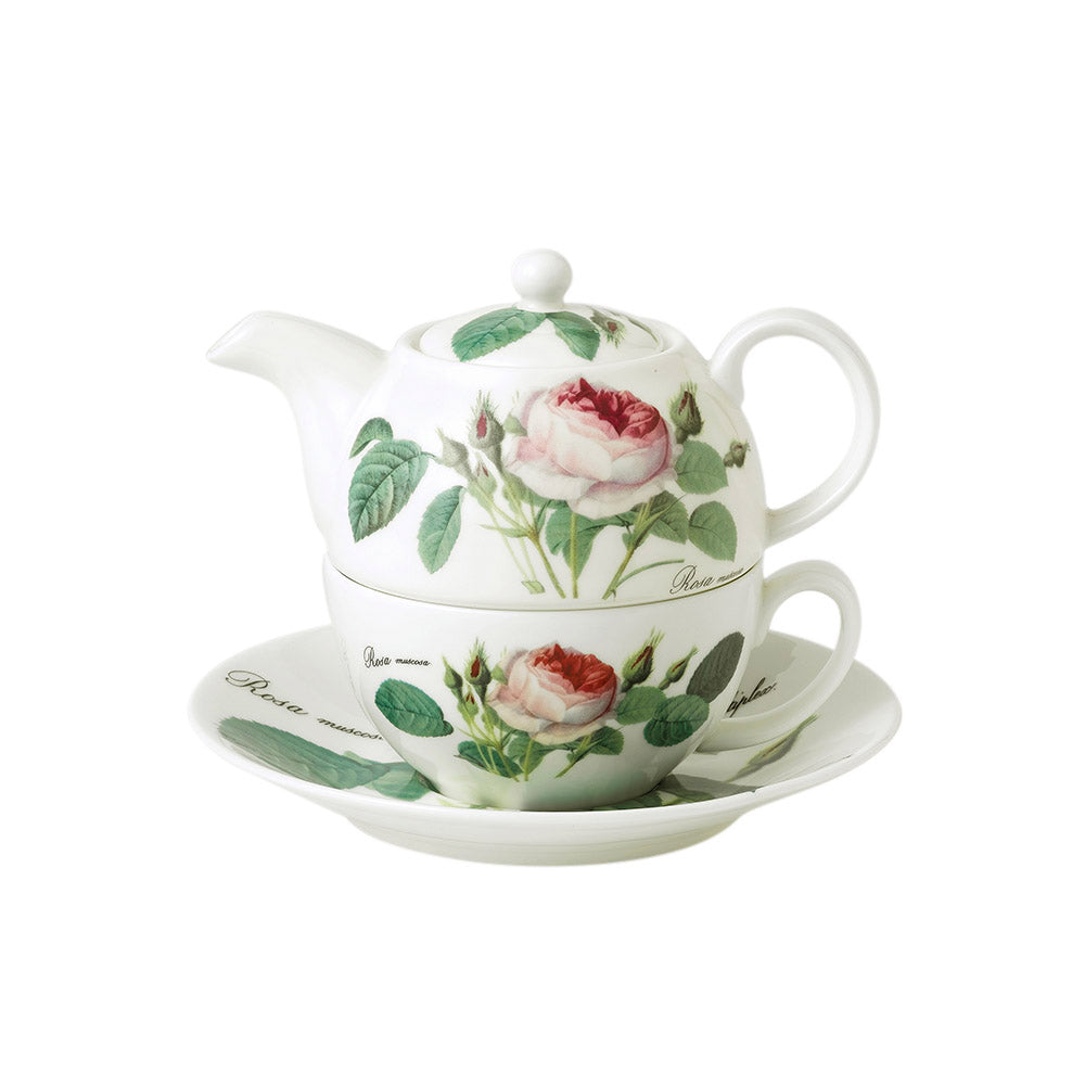 Roy Kirkham Tea for One - Redoute Rose , Bone China Ceramic, Made in England