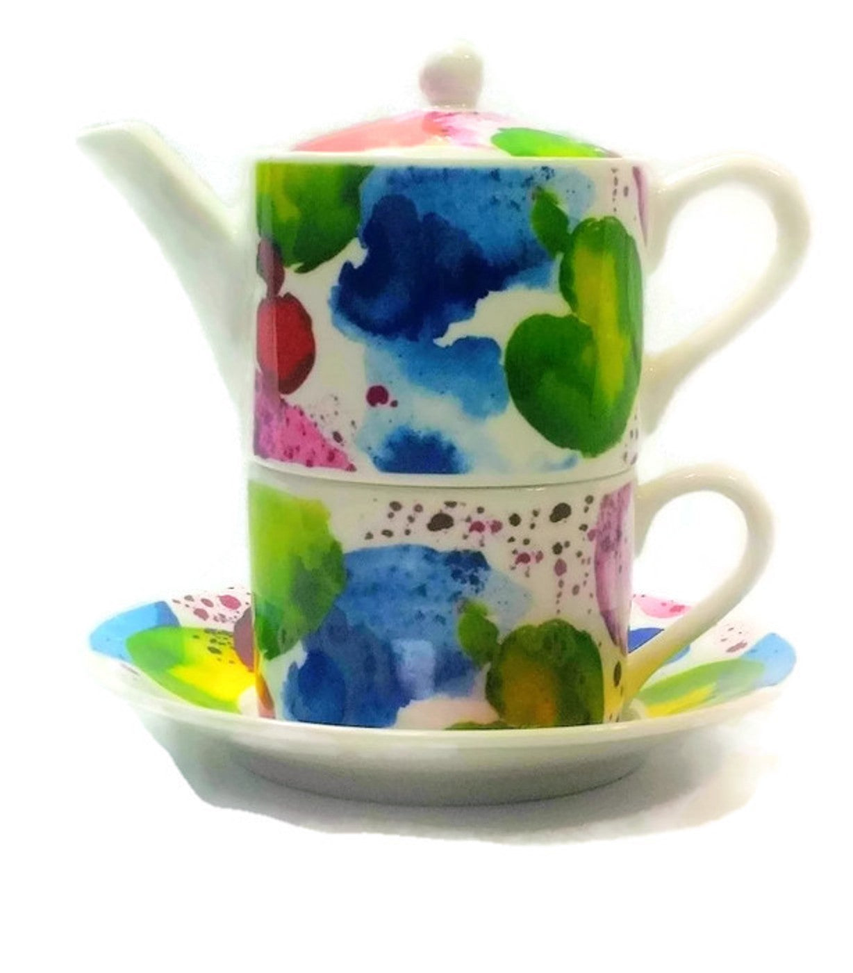 Roy Kirkham Planet Alice Tea for one Cup and Saucer, , Bone China Ceramic, Made in England