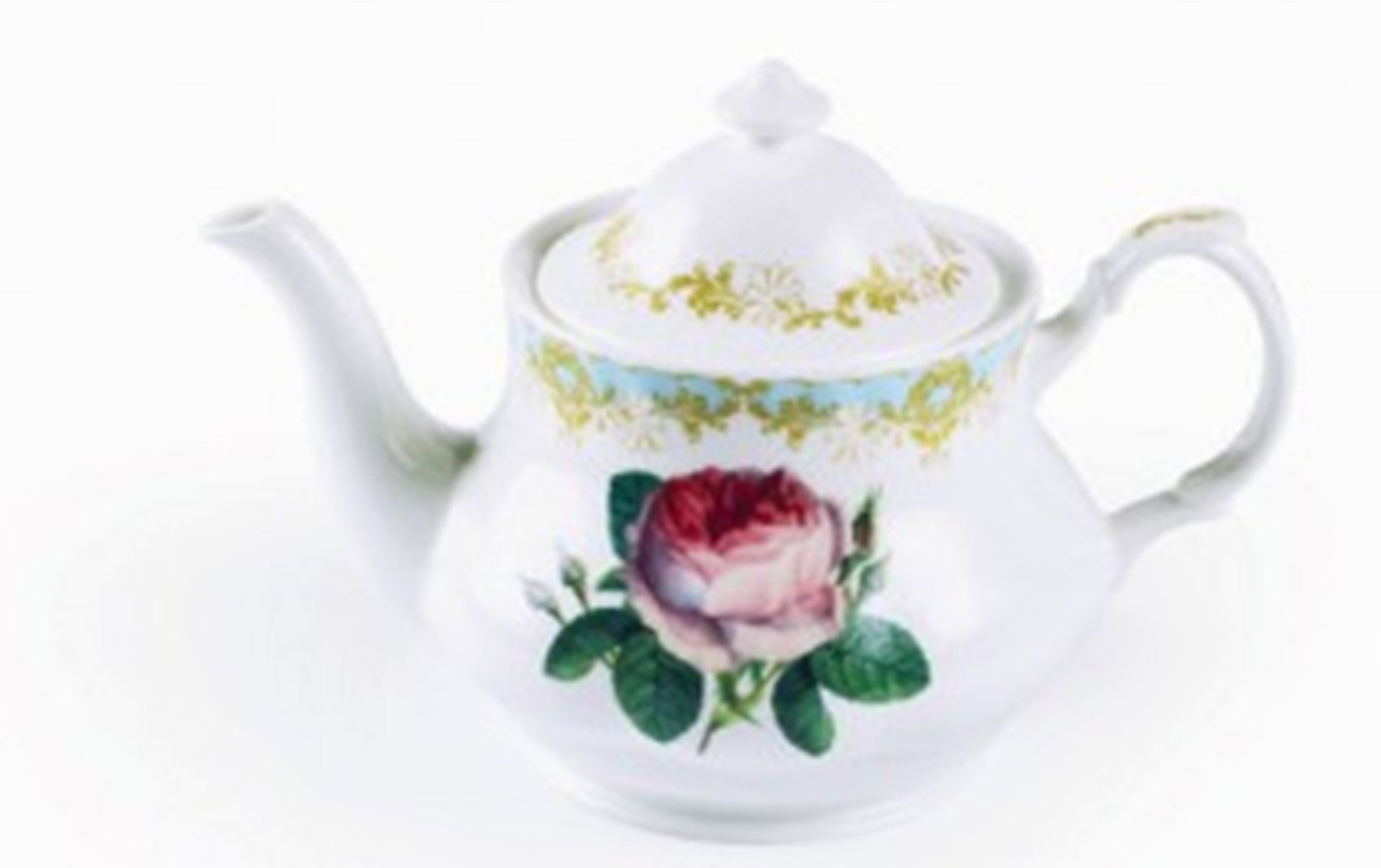 Roy Kirkham Teapot - Vintage Rose, Bone China Ceramic Made in England