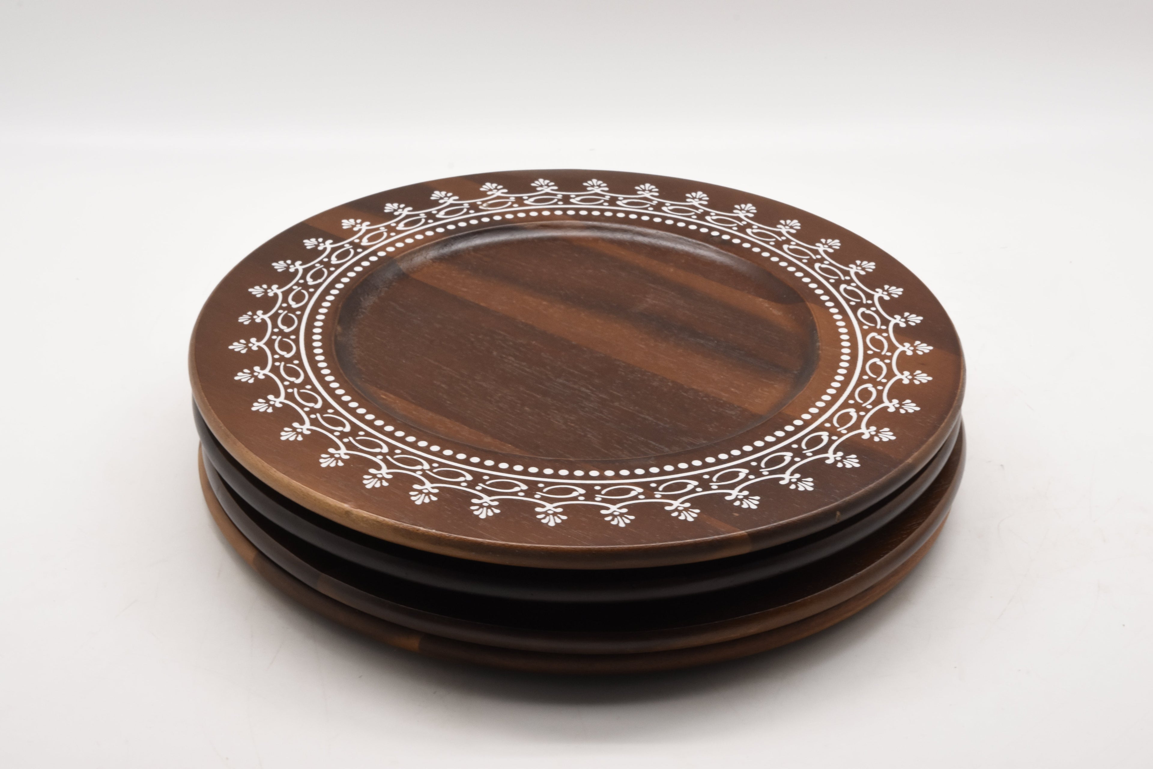 ACACIA WOODEN Charger PLATE 4PCS/SET