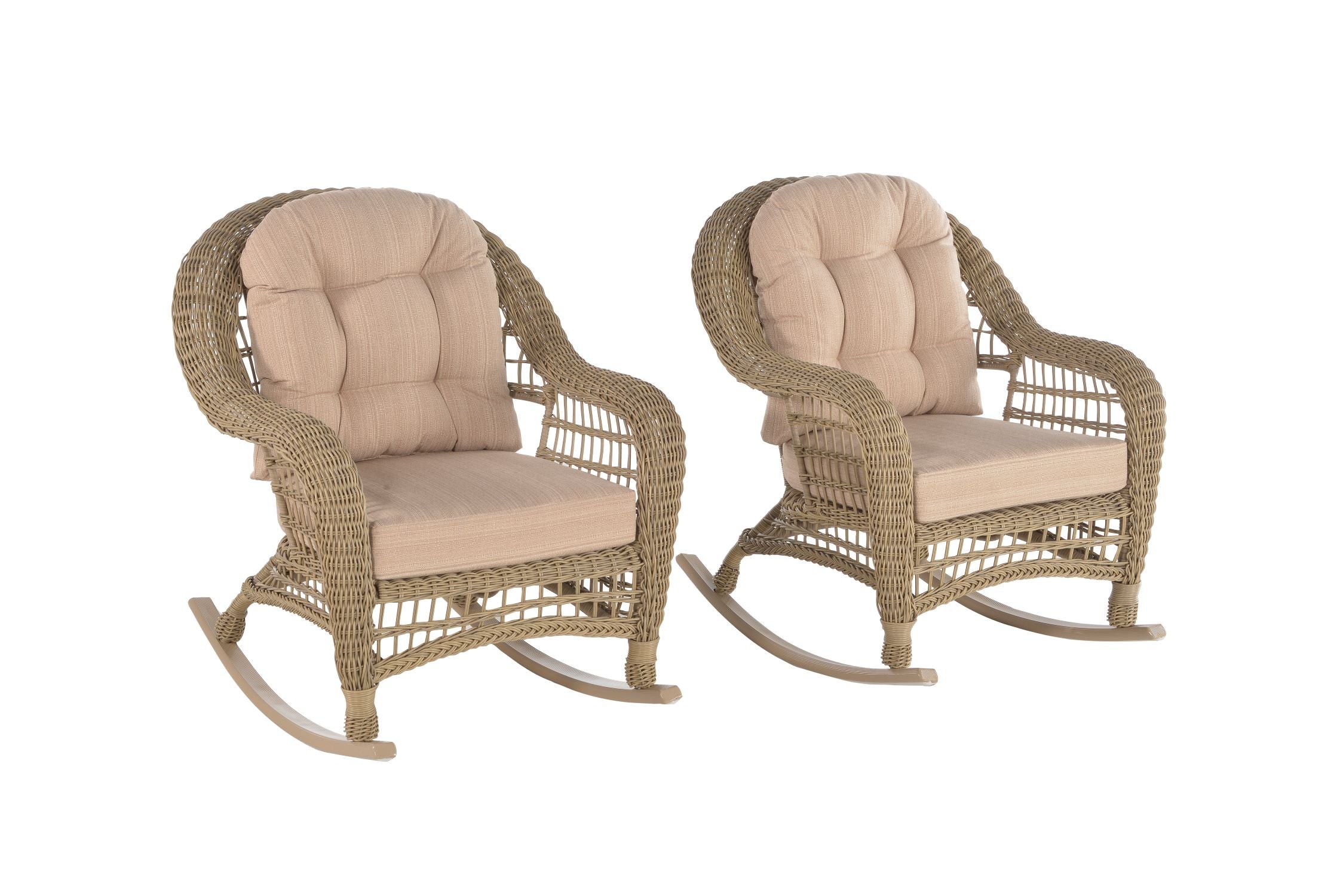 Outdoor Garden Patio 2 PC Cappuccino Furniture Conversation Set