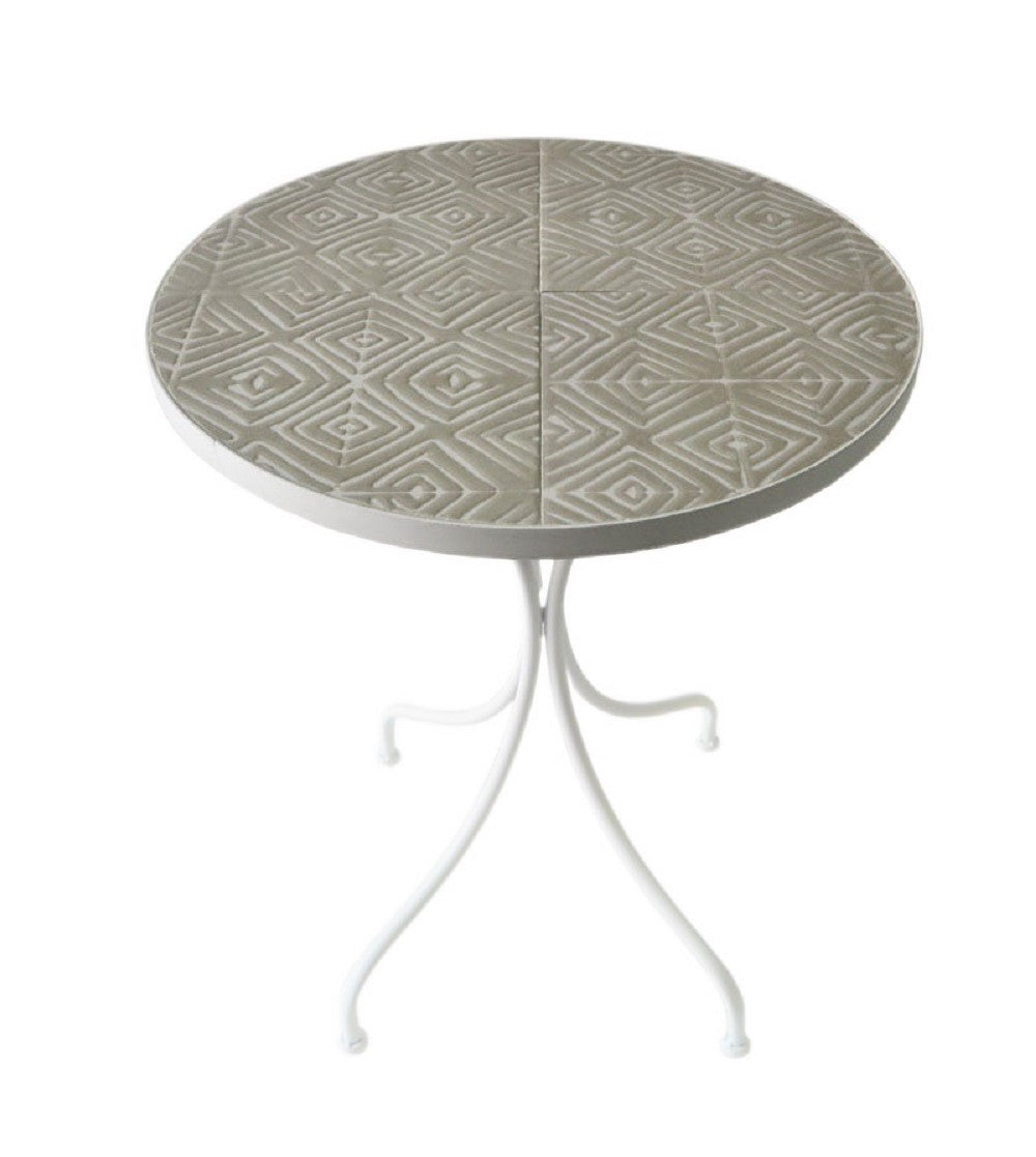 Mosaic Art Collection Peace Lily Accent Table